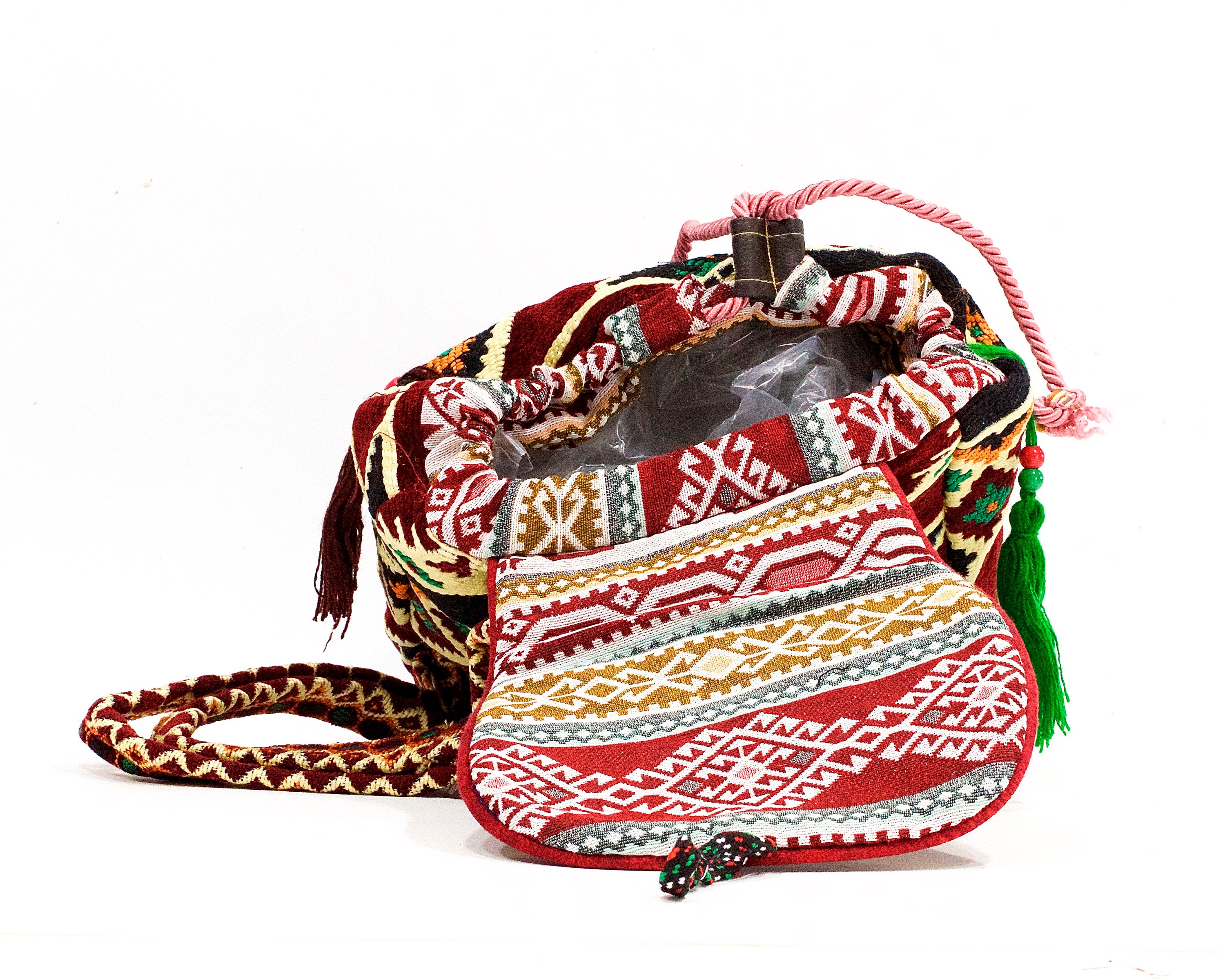 Vintage Kilim Backpack: 1980s Turkish Woven Tapestry Bag - Etsy display picture 3