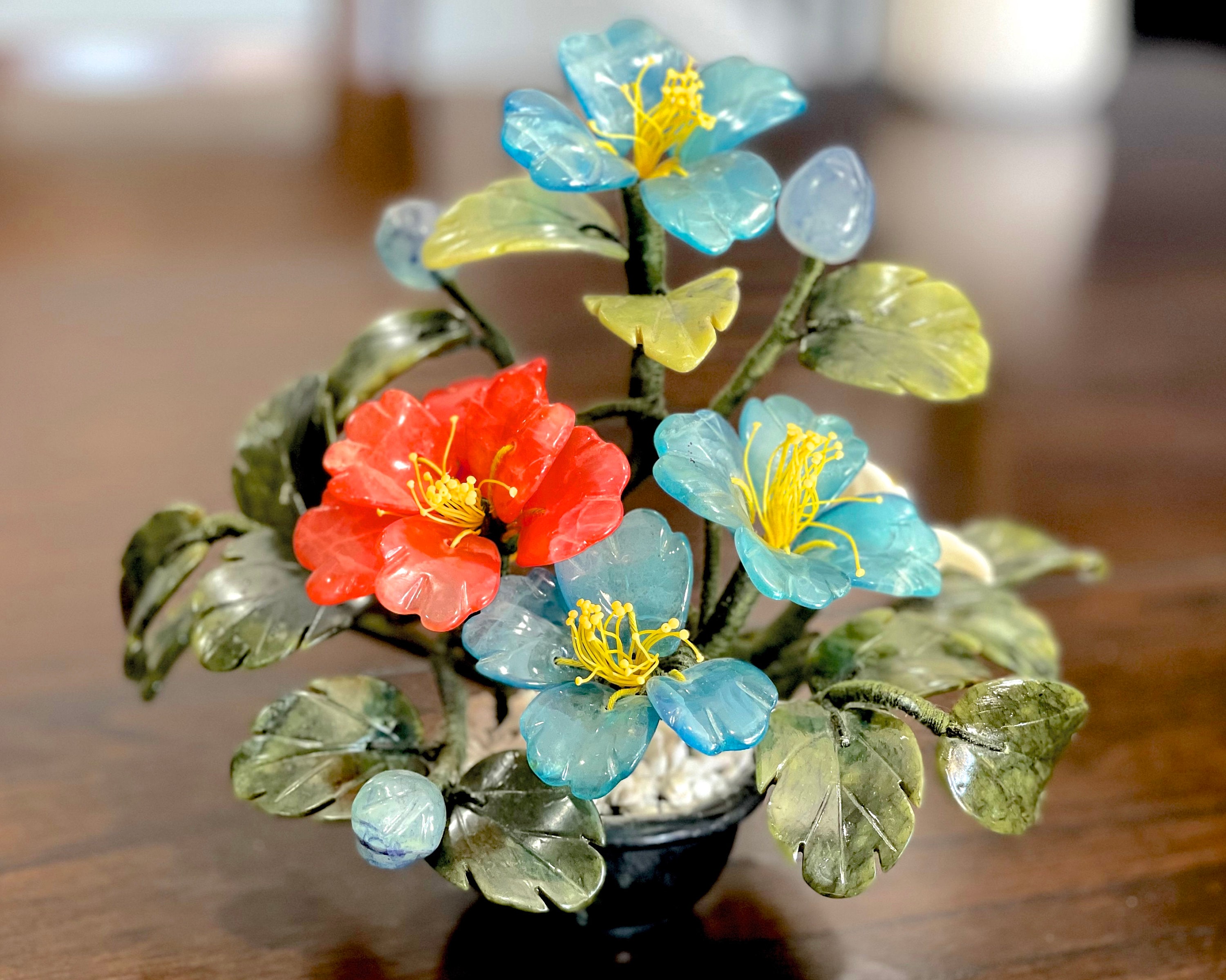 Artificial Flower Arrangement In Resin - House Of Hipsters