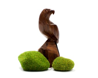 彫刻 鷲の像付き ヴィンテージ木彫り鷲の置物：無垢材の像 - Etsy 日本