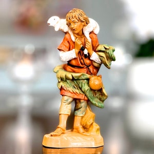 VINTAGE: 1992 - Original Fontanini Depose Italy Gabriel Figurine - Boy Shephard - Nativity Figure - Roman Inc -  Italy - SKU 15-C2-00013690