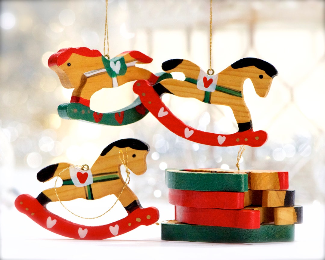 VINTAGE 7pcs Wood Rocking Horse Ornament Horse Figurine Horse Ornament SKU Tub39200016551 Etsy