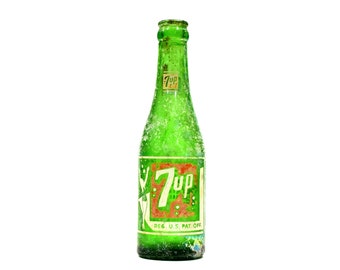ヴィンテージ 7UP ボトル 10 オンス コレクタブル レトロ グリーン