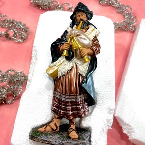 Hawthorne Village Shepherd with Bagpipes Nativity Figurine - The Jeweled Nativity Collection - Resin - Christmas - Replacement