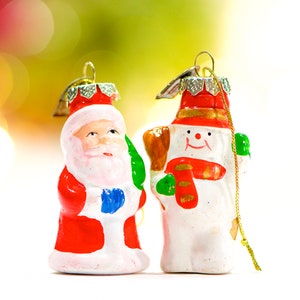 VINTAGE: Small Feather Tree Porcelain Ornaments Christmas Ornament SKU 15-A2-00006224 imagem 2