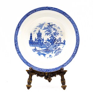 ANTIQUE: Set of 2 Rare Swedish Gustavsberg 9&#39;&#39; plate from Gong Gong - Pattern by Wilhelm Kage - Replacement - SKU 28-D-00011058