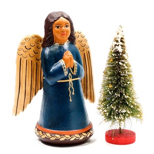 VINTAGE: 8 Authentic PERUVIAN Handmade Clay Pottery Angel Candle Holder Holidays Made on Peru SKU 32-B-00030176 image 1