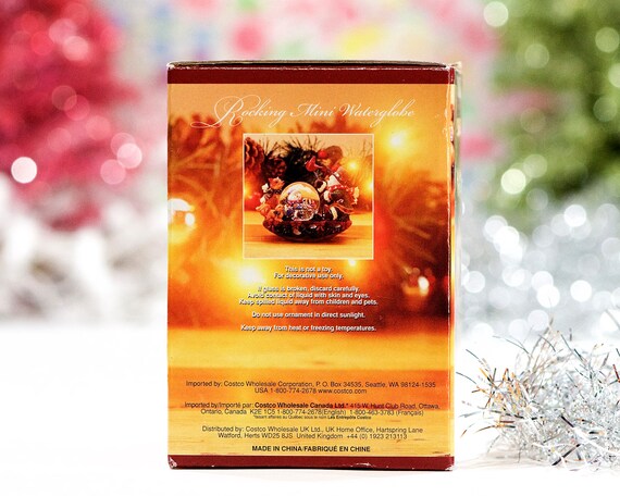 Vintage 1990s Kirkland Rocking Snowman Waterglobe - Christmas