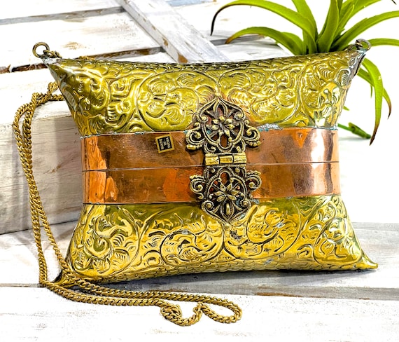 Deadstock VINTAGE: 1970's - Brass Pillow Ornate P… - image 1