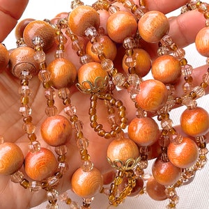VINTAGE: 102&quot; - Retro Beaded Garland - Holiday - Christmas - Decoration - Specialty Garland