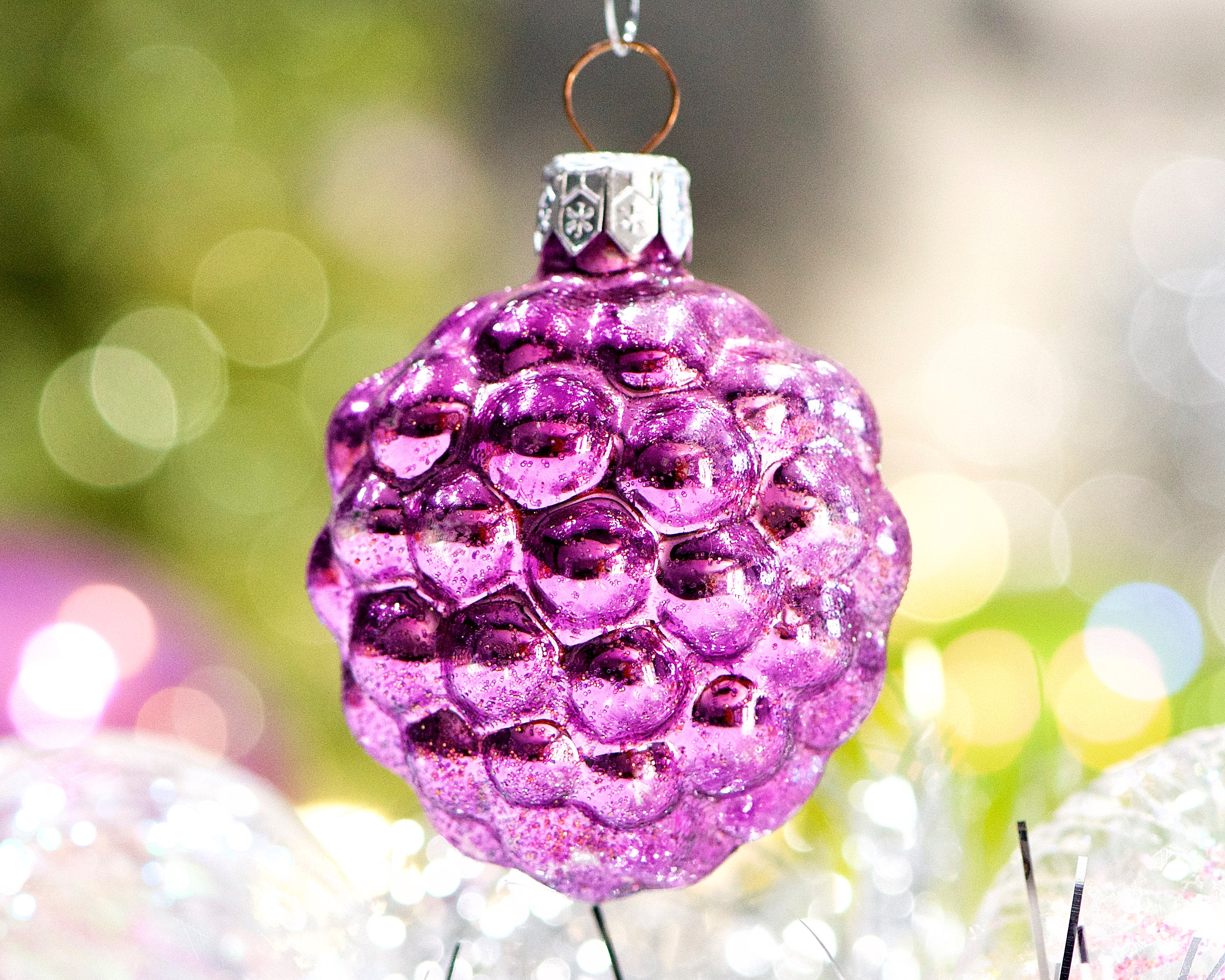 VINTAGE: Poland Mercury Grape Glass Ornament - Friendship Ornament