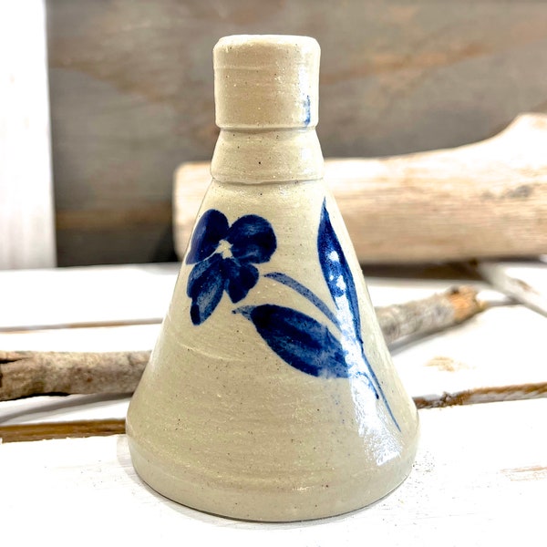 VINTAGE: Williamsburg Stoneware Pottery Small Bud Vase - Salt Glazed Pottery - SKU 22-D-00033859