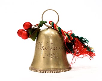 VINTAGE: 1992 - Silver Plated Brass Hand Made Bell - Verco  - India - SKU 13-143-00013841