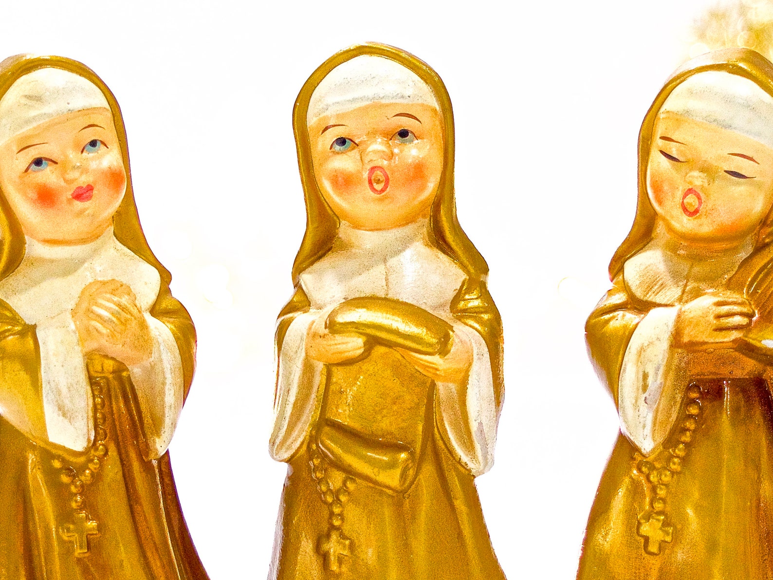 VINTAGE Japan 3 Collectable Ardco Nun Figurines Nun Etsy