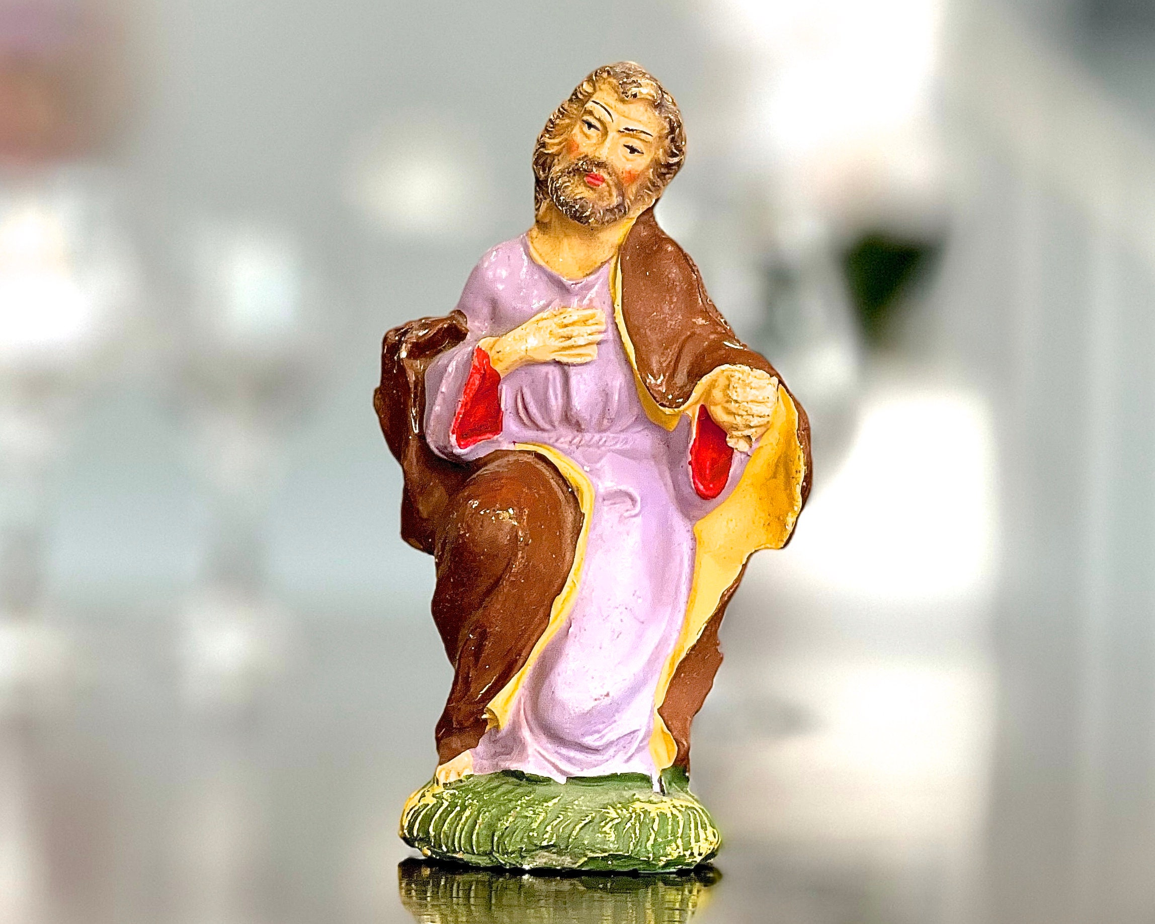 VINTAGE: Italian Chalkware Joseph Figurine - Nativity Figurine