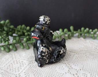 ブラックプードル★リアルな置き物❤︎ ヴィンテージの黒いプードルの置物：コレクター向けの犬の像 - Etsy 日本