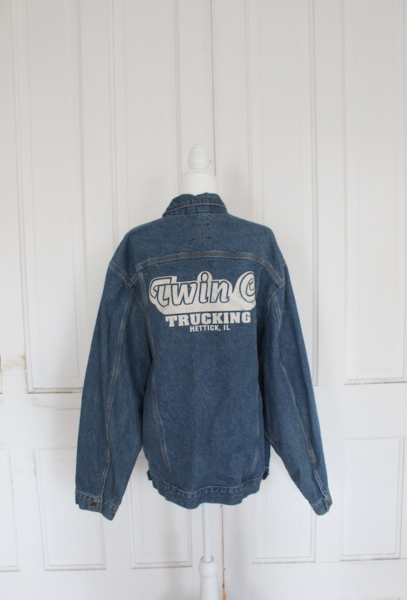 Vintage 1990s Carhartt Denim Jean Jacket / Coat -… - image 1