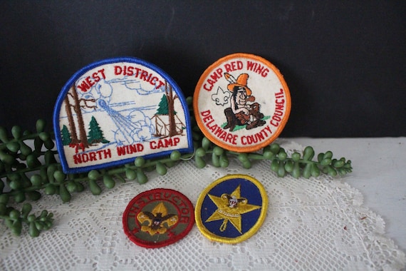 Vintage Boy Scout Patches - 1970's LOT of 4 Boy S… - image 1