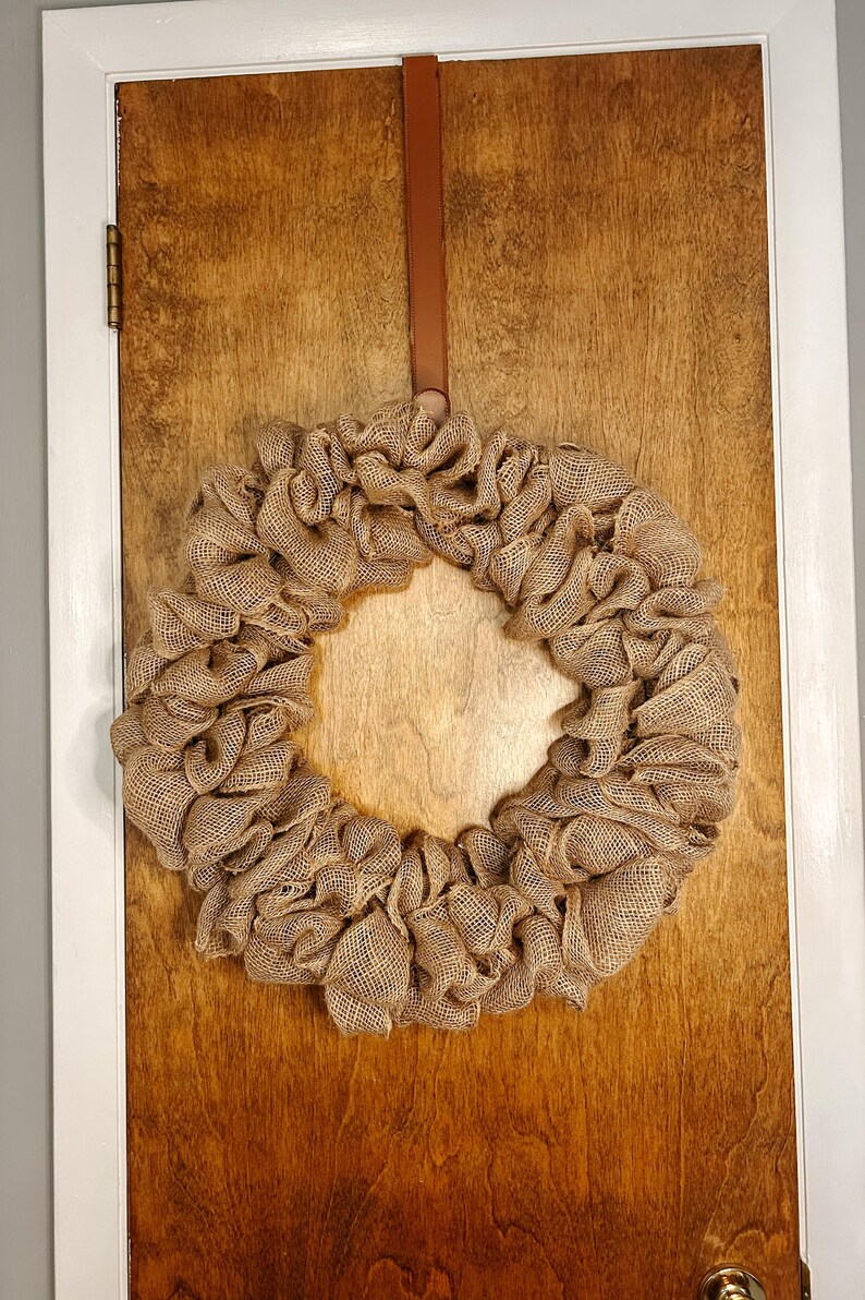 18 Inch Burlap Wreath Base | Farmhouse, Rustic, Minimalist Wreath Making Supplies image 5