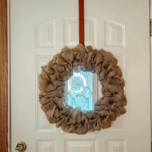 18 Inch Burlap Wreath Base | Farmhouse, Rustic, Minimalist Wreath Making Supplies image 4