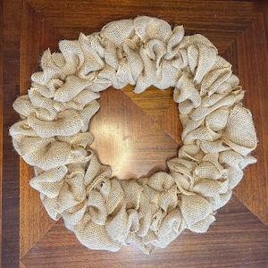 18 Inch Burlap Wreath Base | Farmhouse, Rustic, Minimalist Wreath Making Supplies image 1