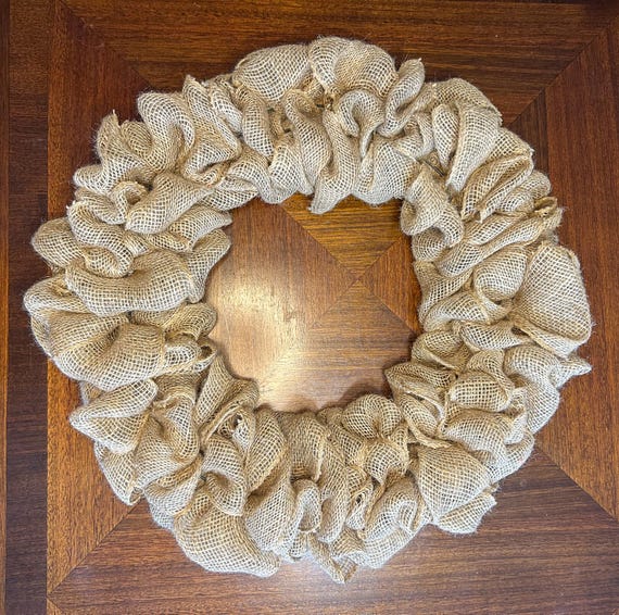 18 Inch Burlap Wreath Base | Farmhouse, Rustic, Minimalist Wreath Making Supplies