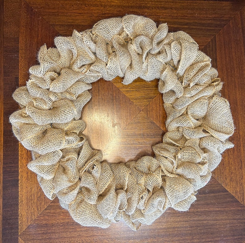 18 Inch Burlap Wreath Base | Farmhouse, Rustic, Minimalist Wreath Making Supplies image 1