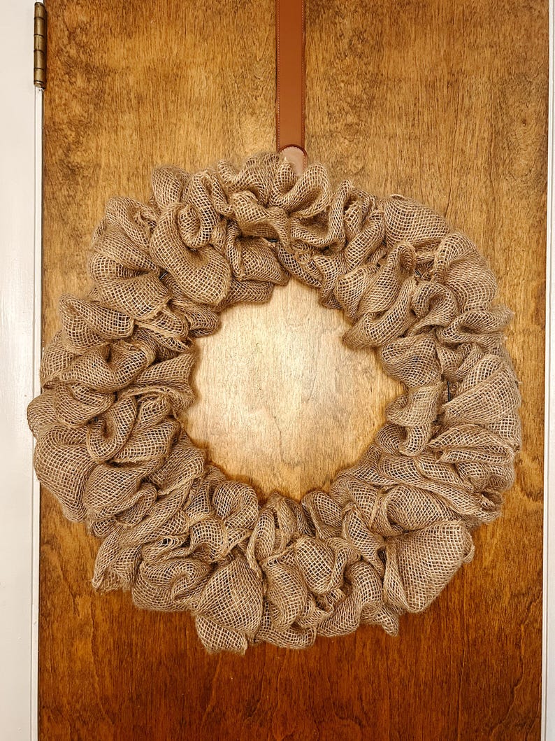 18 Inch Burlap Wreath Base | Farmhouse, Rustic, Minimalist Wreath Making Supplies image 7