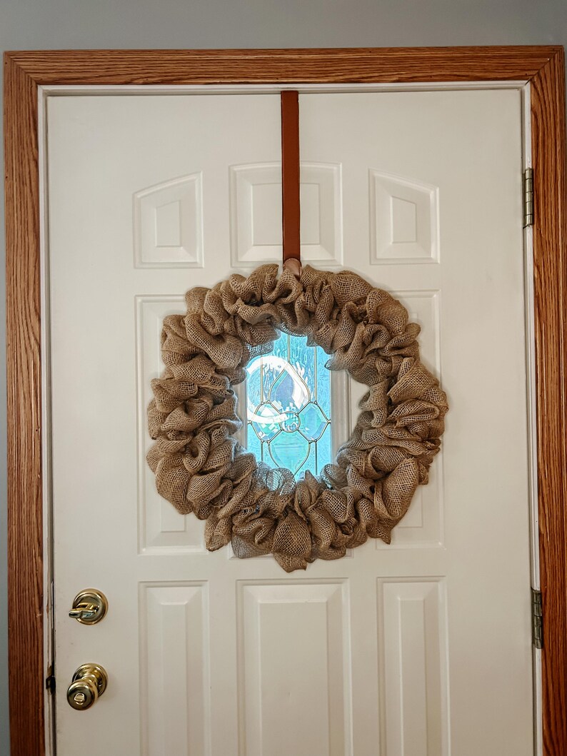 18 Inch Burlap Wreath Base | Farmhouse, Rustic, Minimalist Wreath Making Supplies image 6