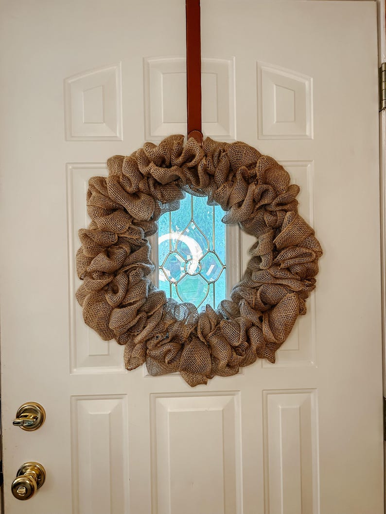 18 Inch Burlap Wreath Base | Farmhouse, Rustic, Minimalist Wreath Making Supplies image 9