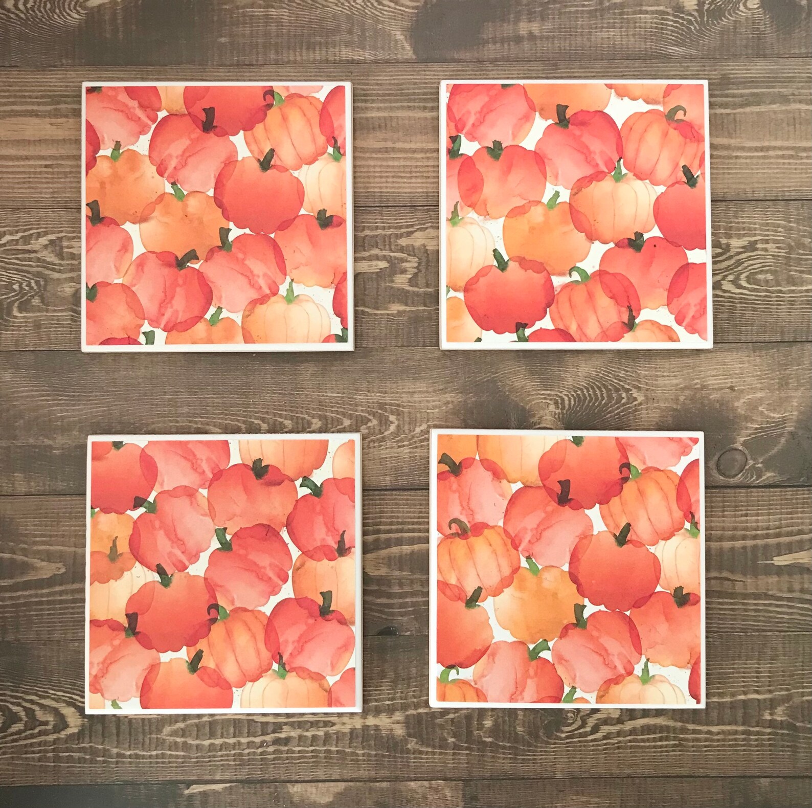 Pumpkin Coasters Pumpkin Coaster Set Fall Coasters Autumn Etsy