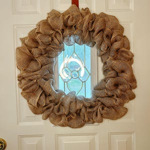 18 Inch Burlap Wreath Base | Farmhouse, Rustic, Minimalist Wreath Making Supplies image 8