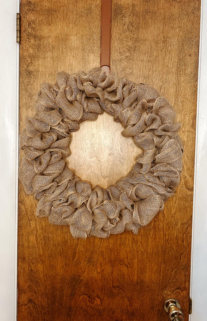 18 Inch Burlap Wreath Base | Farmhouse, Rustic, Minimalist Wreath Making Supplies image 3