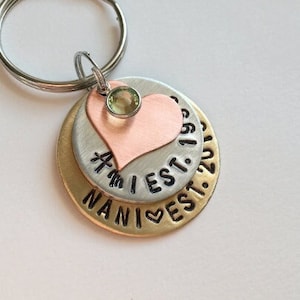 Collier grand-mère grand-mère porte-clés - Boîte cadeau incluse