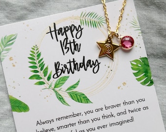13. Geburtstags-Halskette - Birthstone Halskette - Geschenk-Box enthalten.