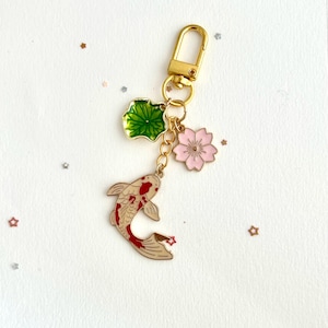 Kawaii Keychain  - Koi Fish Bag Charm - Purse Charms