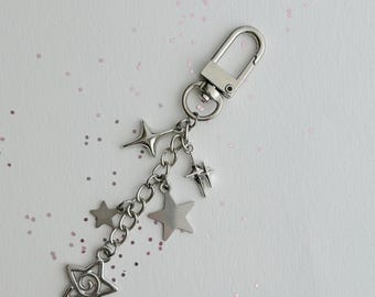 Stars Charm Bag Charm  - Stars Keychain - Purse Charms - Y2K Charm Keychain