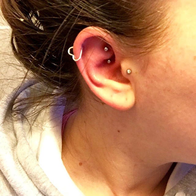 Heart Helix Earring Etsy Canada