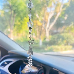 Pendentif mauvais œil pour voiture - Pendentifs pour voiture en cristal pour rétroviseurs - 8