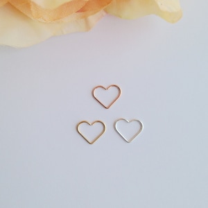 Open Heart Helix Earrings, Cartilage Rook Tragus Earring. image 5