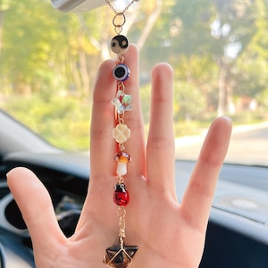 Pendentif mauvais œil pour voiture - Pendentifs pour voiture en cristal pour rétroviseurs - 8