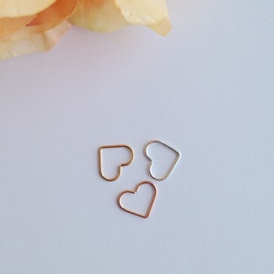 Open Heart Helix Earrings, Cartilage Rook Tragus Earring. image 4