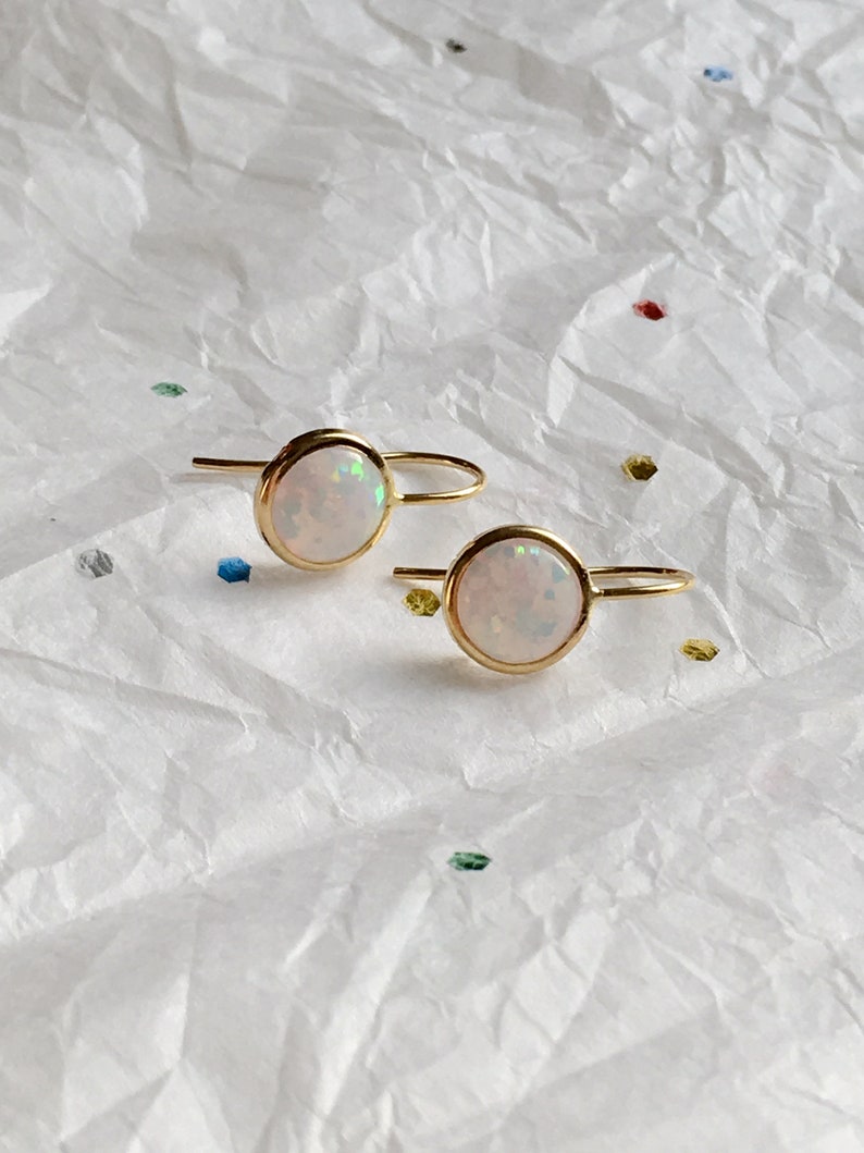 October Birthday Gift October Birthstone Opal Earrings