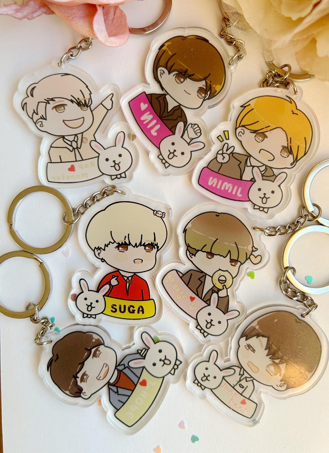 Acrylic BTS Keychain - Etsy