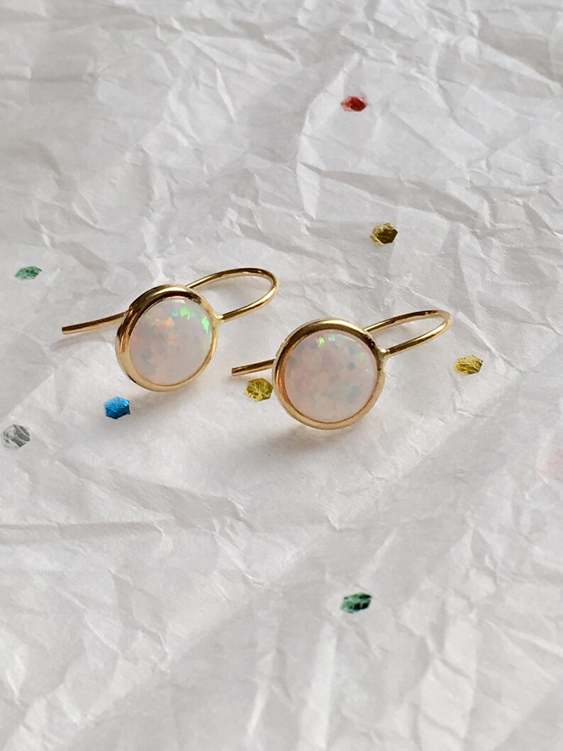 October Birthday Gift October Birthstone Opal Earrings
