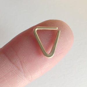 Hammered Triangle Septum Ring /Rose Gold Septum Ring