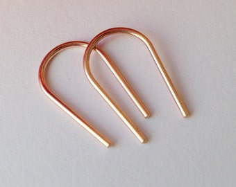 Arc Earrings. 14K Gold Filled, 14K Rose Gold Filled, Sterling Silver.