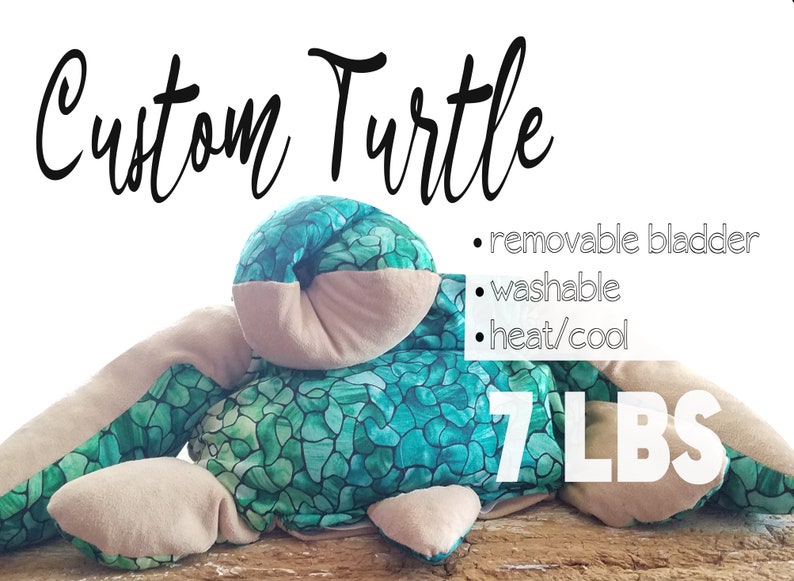 CUSTOM 7 pound natural stone weighted fidget TURTLE, weighted stuffed animal, heat cool weighted anxiety fidget sensory animals 