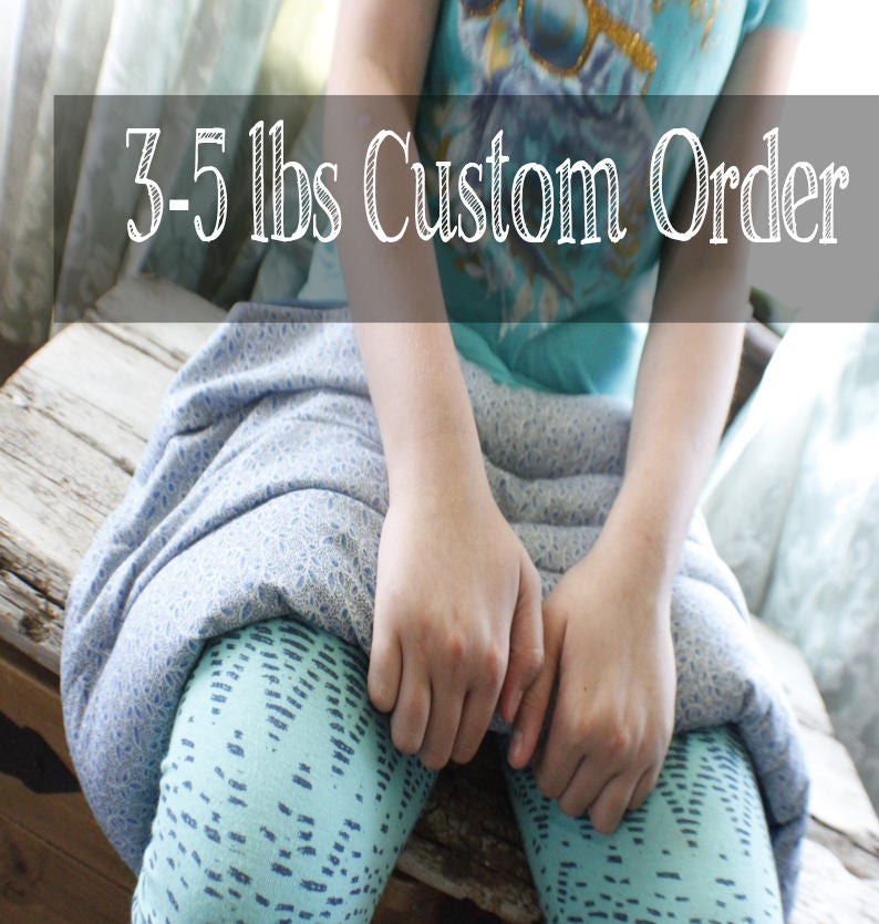 3-5 pound CUSTOM weighted lap blanket weighted lap pad hot | Etsy