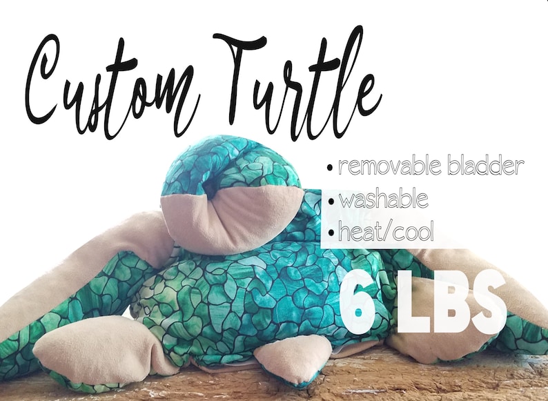 CUSTOM 6 pound natural stone weighted fidget TURTLE, weighted stuffed animal, heat cool weighted anxiety fidget sensory animals 