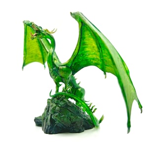 Young Emerald Dragon DnD Mini